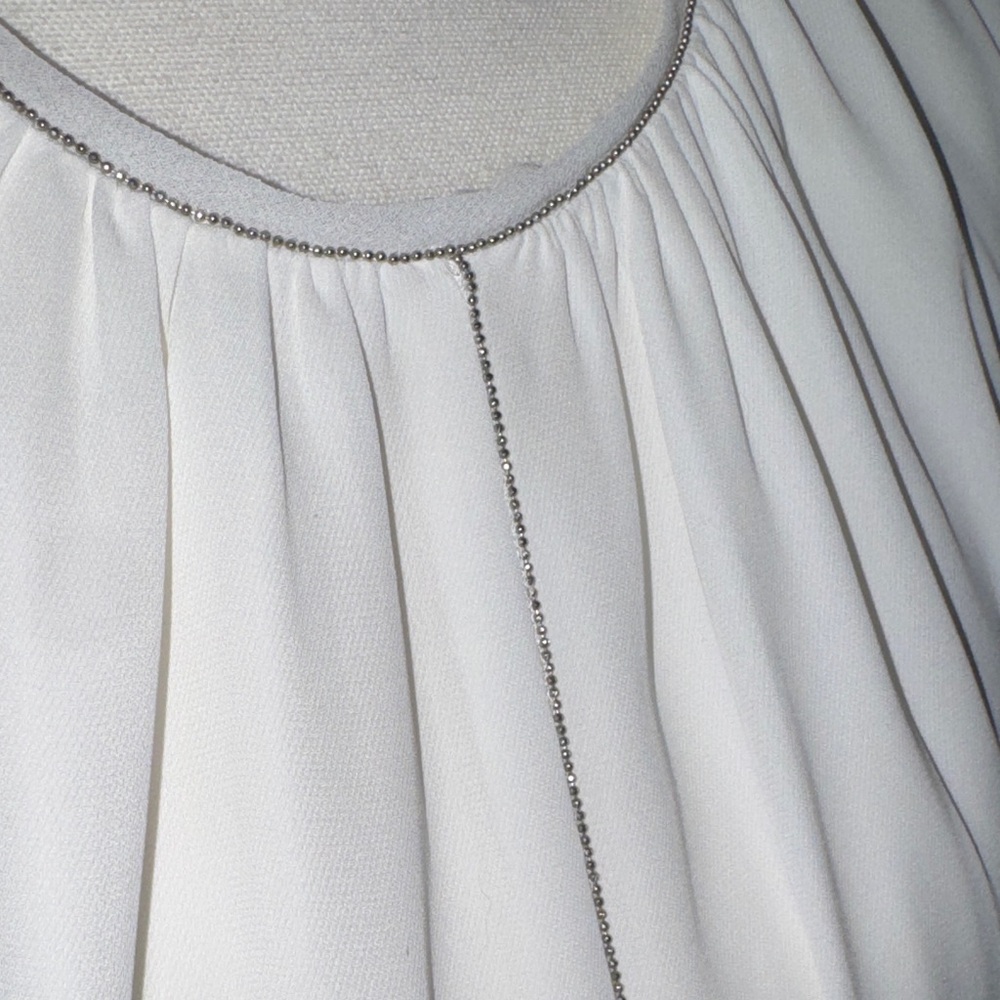 3 Piece Set - White House Black Market Ivory Sleeveless Blouse and 2 Piece Suit - Picture 6 of 13